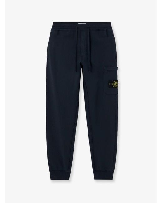 Stone Island Blue Cotton Trousers for men