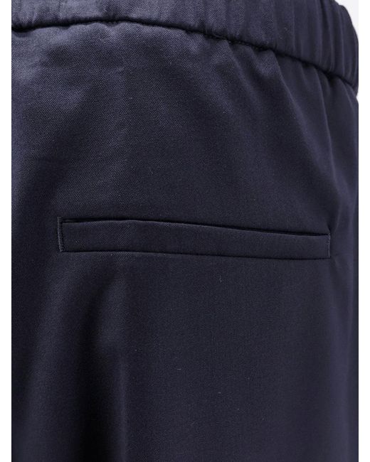 Seven Gauge Blue Light Wool Trousers for men