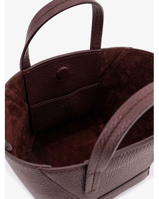 Brunello Cucinelli Brown Bc Duo Leather Crossbody Bag