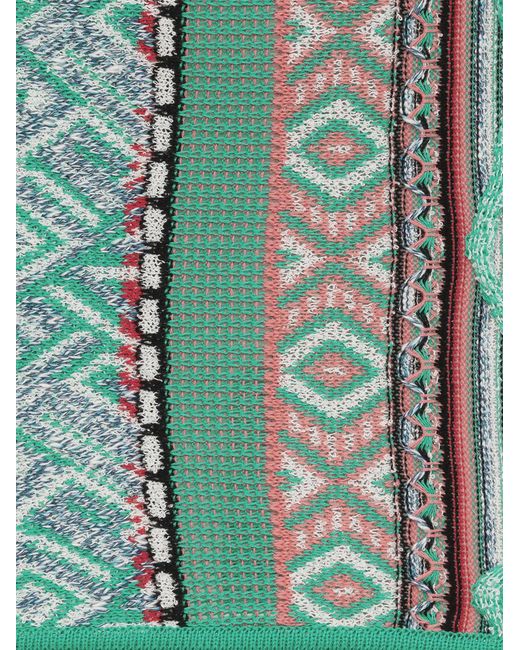 Laneus Green Multicolored Cotton Skirt