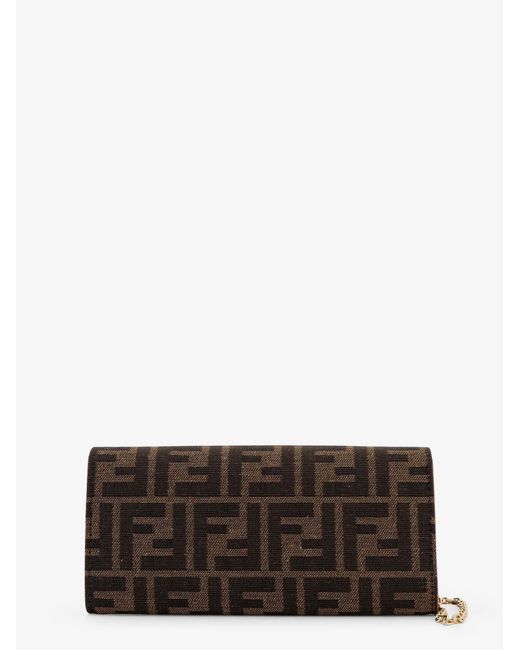 Fendi Multicolor Continental With Chain Baguette Ff Jacquard Fabric Crossbody Bag