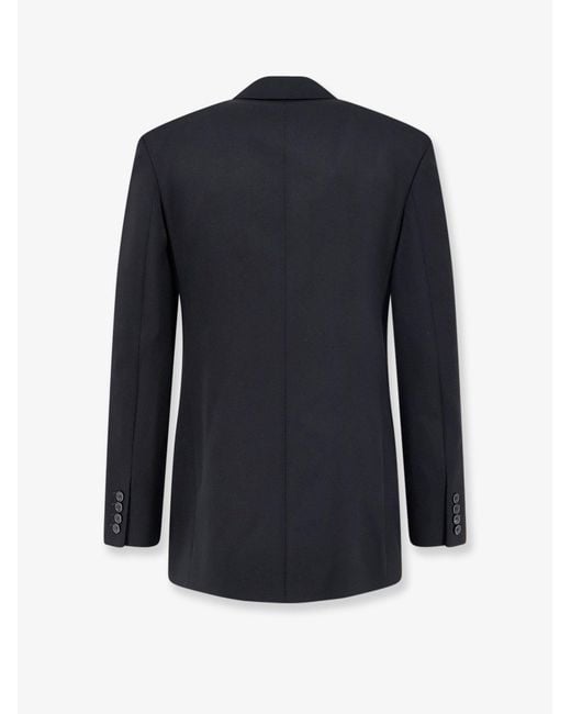 Saint Laurent Blue Single-Breasted Certified Wool Blazer for men