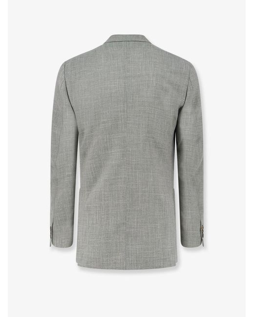 Lardini Gray Wool, Silk And Linen Blazer for men