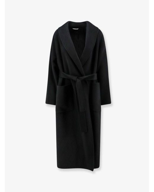 Hevò Black Alliste Wool Coat