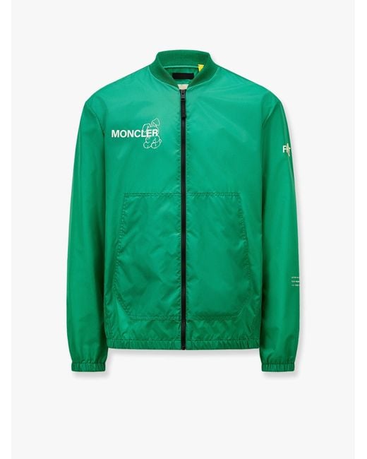 Giubbino Ostria 7 Moncler Frgmt Hiroshi Fujiwara Con Maxi Stampa di Moncler Genius in Green da Uomo