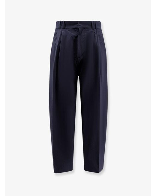 Studio Nicholson Blue Oversize Cotton Trousers for men