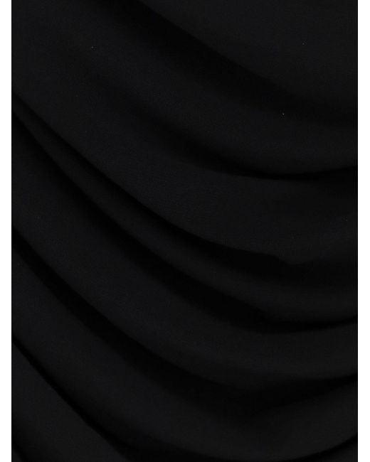 Givenchy Blue Stretch Viscose Dress With Drapery