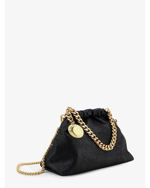 Stella McCartney Black Falabella Mini Shaggy Deer Crossbody