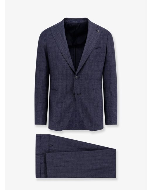 Tagliatore Blue Vesuvio Prince Of Wales Suit for men
