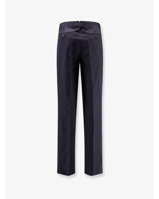 Lardini Blue Timur Cotton And Linen Trousers for men