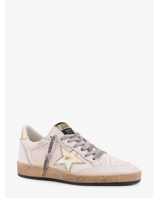 Golden Goose Deluxe Brand Pink Deluxe Brand Ball Star Leather Sneakers With Logo On The Side