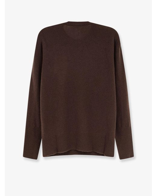 The Row Brown Odelle Top Cashmere Sweater