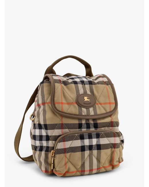 Burberry Multicolor Horseshoe Check Nylon Backpack