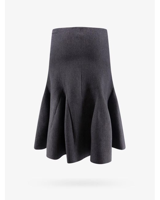 Alaïa Gray Virgin Wool Blend Skirt