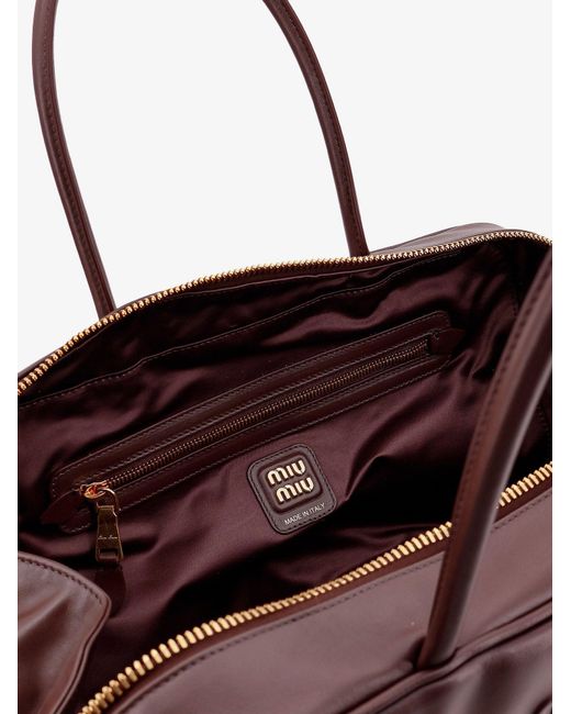Miu Miu Purple Beau Leather Handbag