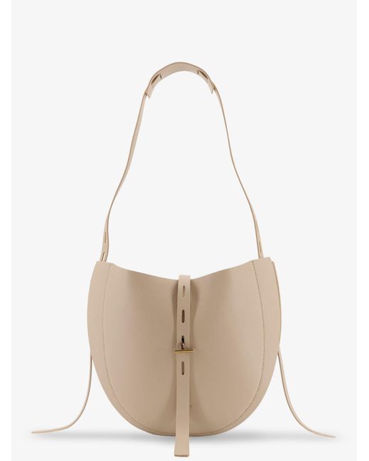 MINOBOSSI White Lizzie Leather Crossbody Bag