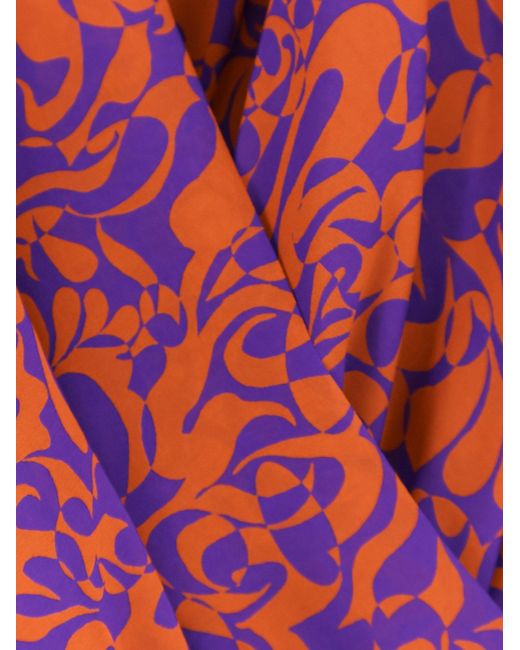 Dries Van Noten Red Camiel Cotton Shirt With Print