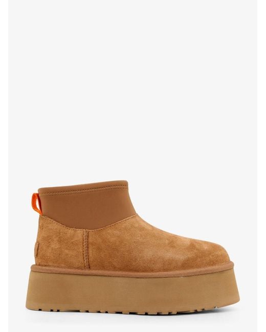 Ugg Brown W Classic Mini Dipper Suede Ankle Boots