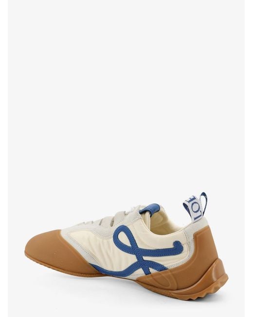 Loewe Blue Grip Nylon And Suede Sneakers With Contrasting Logo On The Side for men