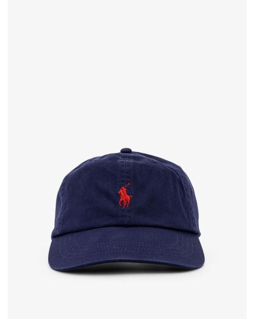 Polo Ralph Lauren Blue Cotton Baseball Hat for men