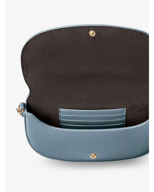 Fendi Blue Wallet On Chain Graphy Leather Crossbody Bag