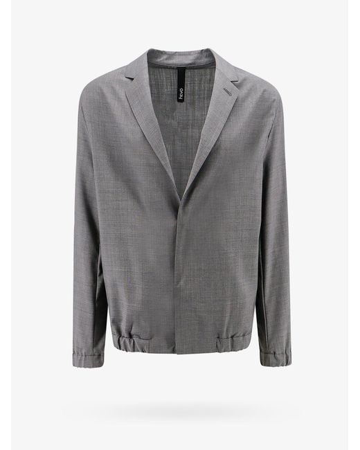 Hevò Gray Virgion Wool Jacket for men