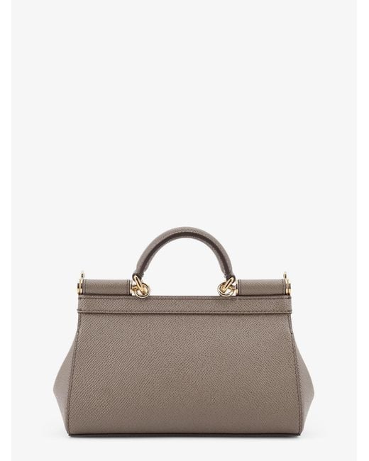Dolce & Gabbana Natural Sicily Small Leather Shoulder Bag
