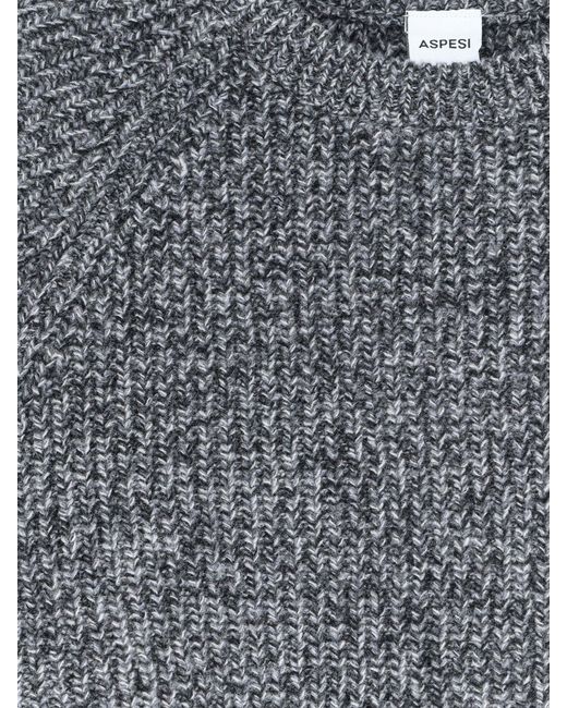 Aspesi Blue Virgin Wool Sweater