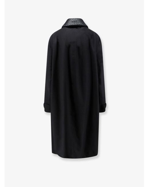Bottega Veneta Black Wool And Silk Coat for men