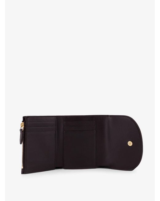Burberry White Highlands Compact Wallet With Leather Inserts
