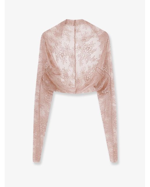 Alberta Ferretti White Lace Shrug