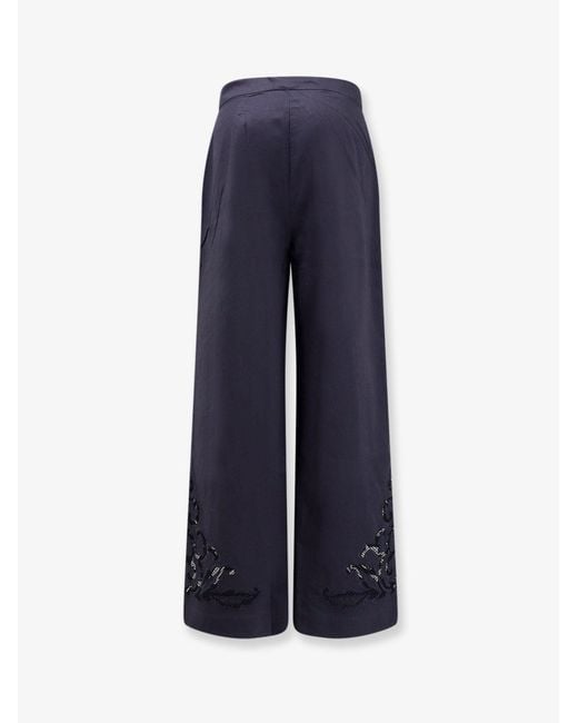 Scarlett Poppies Blue Vemoza Cotton Trousers