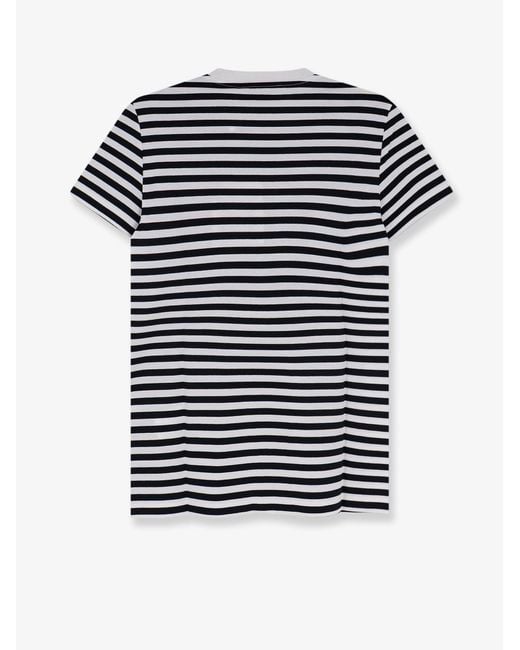 Max Mara Black Mxmruta Cotton T-Shirt With Front Embroidery