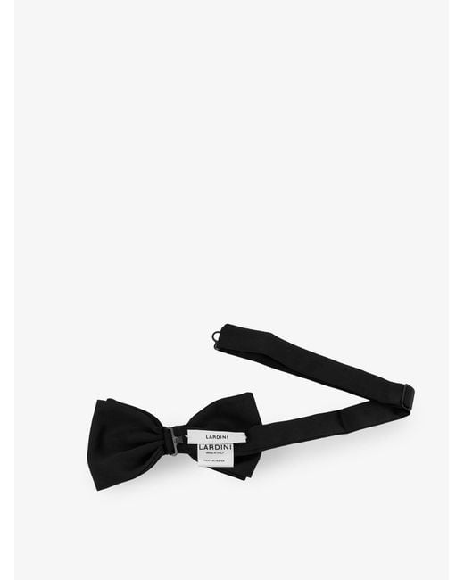 Lardini Black Satin Bow Tie for men