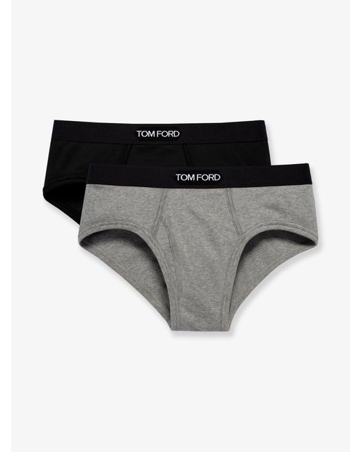 Tom Ford Black Bipack Brief Stretch Cotton Slip for men