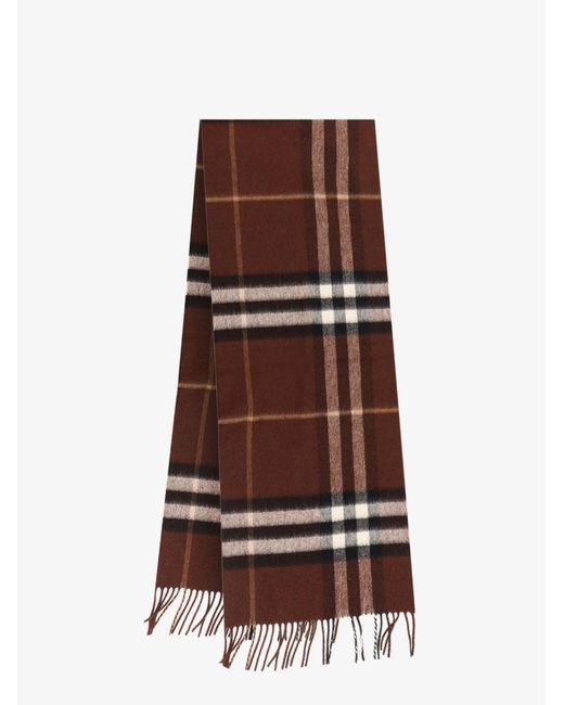 Burberry Brown Giant Check Cashmere Scarf