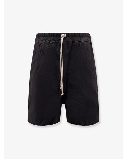 Rick Owens Blue Cotton Bermuda Shorts for men
