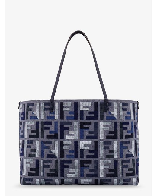 Fendi Blue Bags Tessuto Jacquard Ff