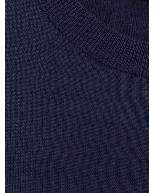 Aspesi Blue Cotton, Silk And Linen Sweater
