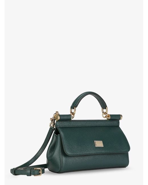 Dolce & Gabbana Green Sicily Leather Crossbody Bag