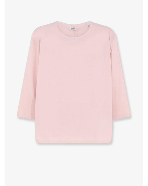 Aspesi Pink Cotton Crew-Neck Sweater