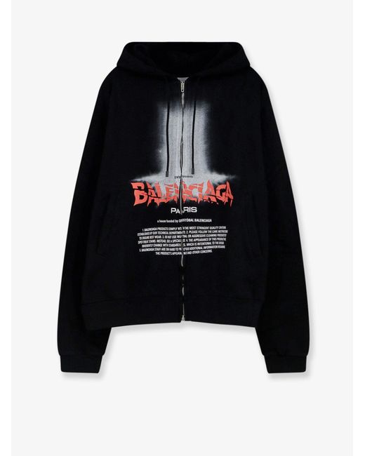Balenciaga Black The Door Cotton Sweatshirt for men