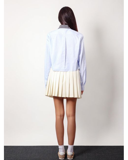 GONNE di Miu Miu in Natural