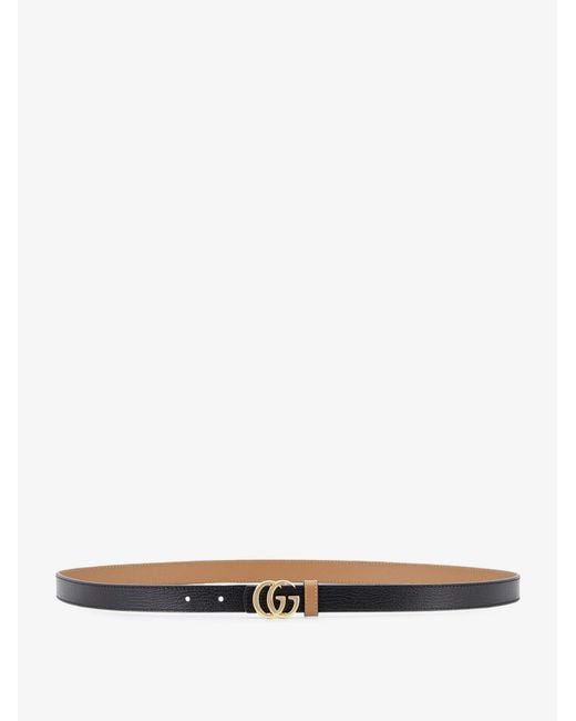 Gucci White Reversible Leather Belt