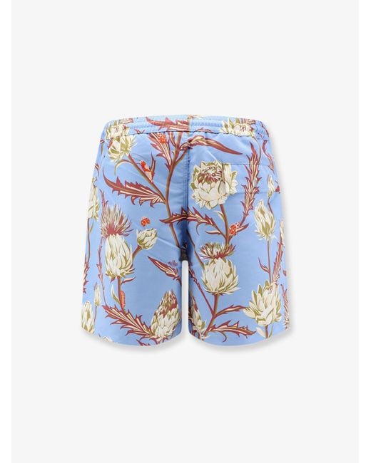 Loewe Blue Paula's Ibiza Floral Print Nylon Swim Trunks for men