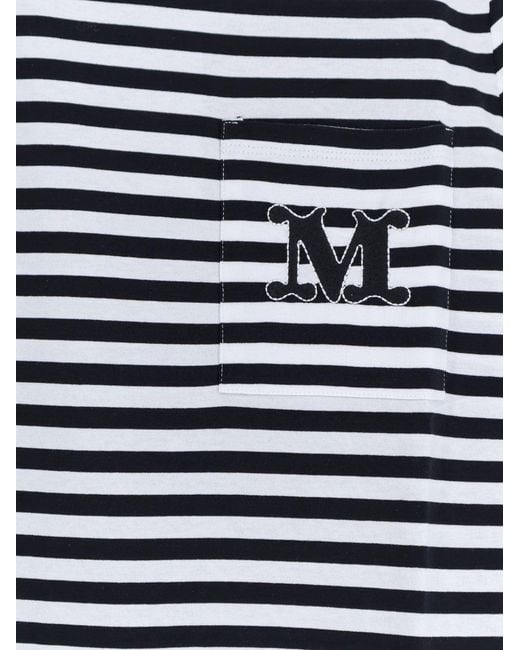 Max Mara Blue Mxmoboli Cotton T-Shirt