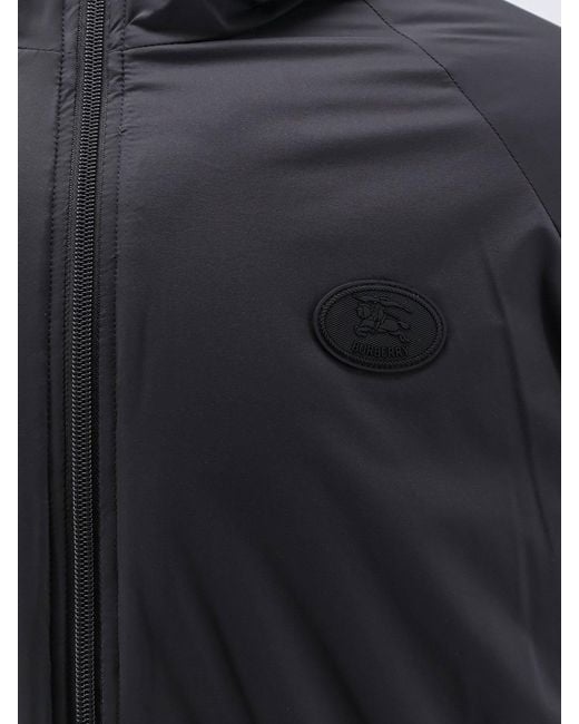 Burberry Blue Dunwich Nylon Jacket With Ekd Patch for men