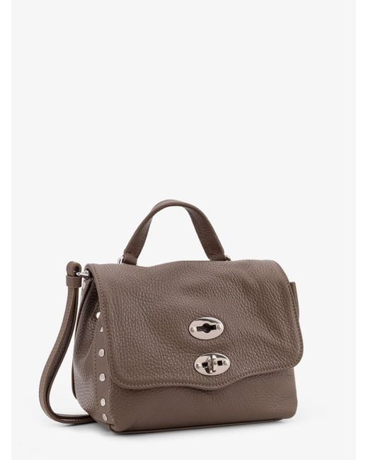 Zanellato Brown Postina Baby Leather Crossbody Bag