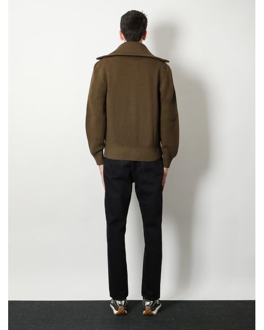Bottega Veneta Green Wool And Cotton Cardigan for men