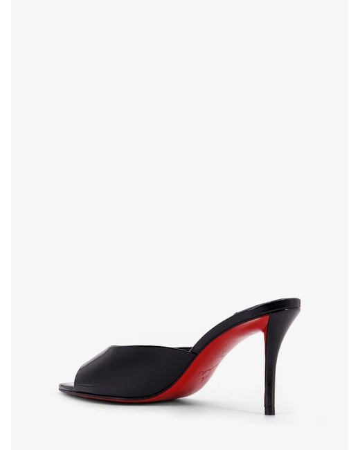 Christian Louboutin Black Miss Z Mule 80 Patent Leather Sandals